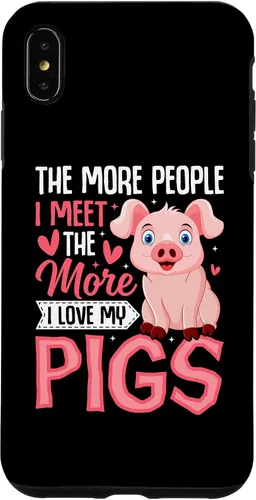 Vista 7 de iPhone 15 The More People I Meet the More I Love My Pigs Animal Lover Case