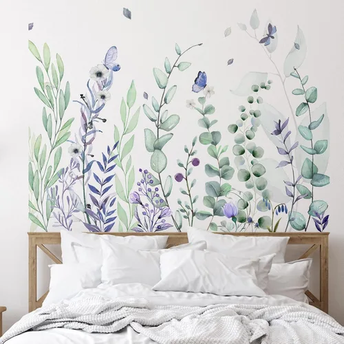 Vista 22 de Zonon 6 calcomanías de pared de flores, calcomanías para despegar y pegar