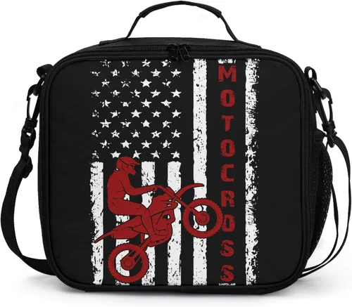 Vista 25 de Miaoquhe Lonchera de béisbol para hombres, bolsa de béisbol con bandera estadounidense para mujeres, bolsa de almuerzo para niños, bolsa de almuerzo