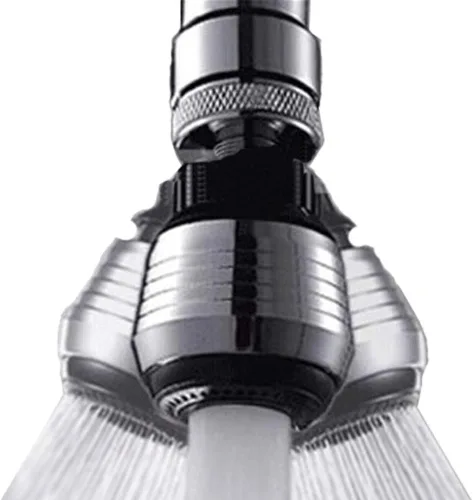 Vista 4 de Paquete de 2 rociadores de filtro aireador de grifo, fregadero giratorio de 360 grados para ahorro de agua para cocina y baño (corto)
