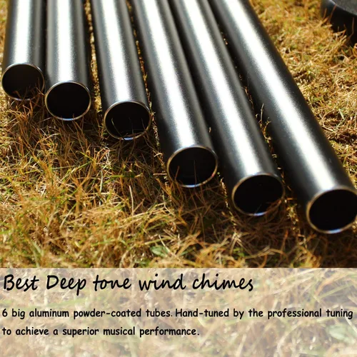 Vista 2 de Campanillas de viento para exteriores grandes y profundas, carillones de viento de 42 pulgadas, tonos melódicos relajantes, regalo conmemorativo