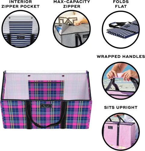 Vista 7 de SCOUT Errand Boy - Bolso utilitario extra grande y ligero con cremallera separable, plegable para comestibles y mercado o playa
