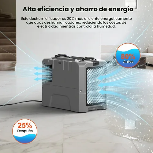 Vista 2 de Abestorm Deshumidificadores comerciales LGR85 con bomba, deshumidificador industrial de 180 PPD para sótano, espacio de arrastre, almacén