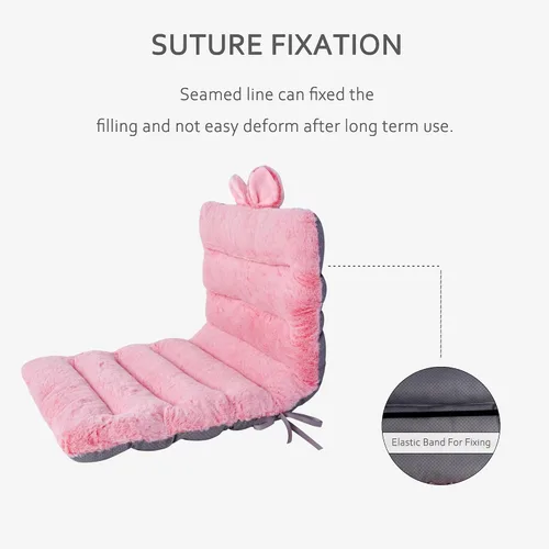 Vista 5 de ELFJOY Cojín para silla de escritorio para silla de dormitorio con respaldo Rosa Hot