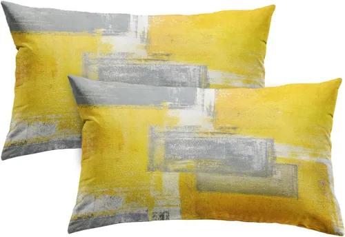 Vista 34 de Britimes Fundas de almohada modernas para decoración del hogar, 16 x 16 pulgadas, juego de 2 fundas de almohada decorativas, fundas de almohada