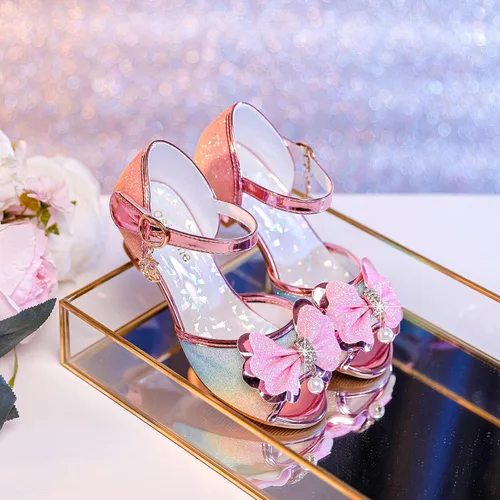 Vista 5 de Osinnme - Sandalias de boda para niña pequeña y grande