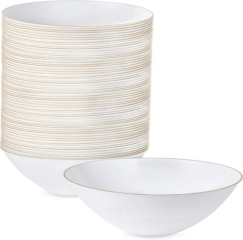 Vista 10 de PLASTICPRO - Juego de platos combinados de 32 piezas que incluye platos de 16 a 7 pulgadas y platos de 16 a 10 pulgadas de plástico blanco