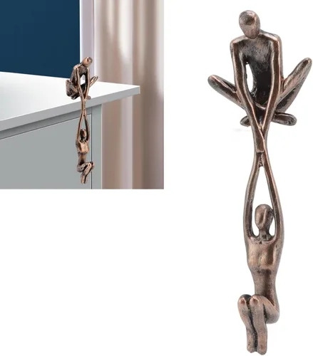 Vista 7 de Yosoo Adorno de escultura de amante, figura de baile de mujer levantando pareja y hombre, estatua de arte abstracto, un gran recién casado, parejas