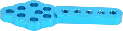 Vista 7 de Soporte de amortiguador RC, ángulo de altura ajustable, soporte de choque RC Crawler, 4 piezas de aleación de aluminio azul, para entusiastas de RC