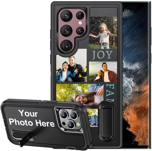 Vista 17 de Funda de teléfono personalizada para Samsung Galaxy S22 5G, funda con soporte incorporado/función atril, cubierta de protección resistente a