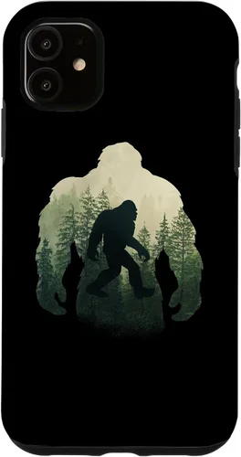 Vista 8 de Sasquatch Yeti Figure Nature Double Exposure Bigfoot Case for iPhone 17