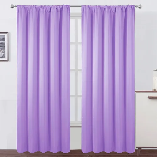 Vista 96 de LEMOMO Cortinas opacas de 42 x 54 pulgadas, juego de 2 paneles de cortinas con aislamiento térmico para oscurecer la habitación