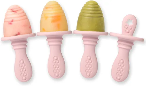 Vista 14 de PrimaStella Juego de cucharas masticables de silicona para bebés y niños pequeños, seguridad probada, sin BPA, apta para microondas, lavavajillas