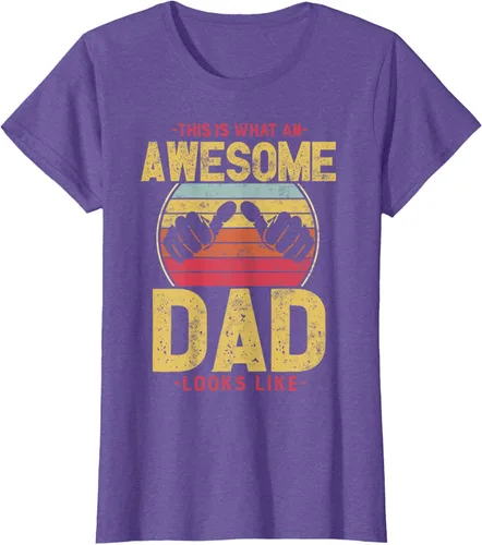Vista 21 de This is what a awesome dad looks like T-Shirt, Negro