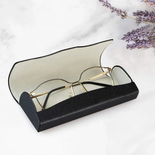 Vista 5 de LifeArt Caso duro de la lente de la cáscara, caso de gafas de sol portátil, caso de moda de la lente del cuero de la PU, ligero