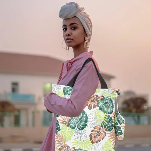 Vista 8 de Bolsa de mano portátil con cremallera Oxford de tela impermeable para mujeres (color surtido) bonita bolsa de uso diario portátil