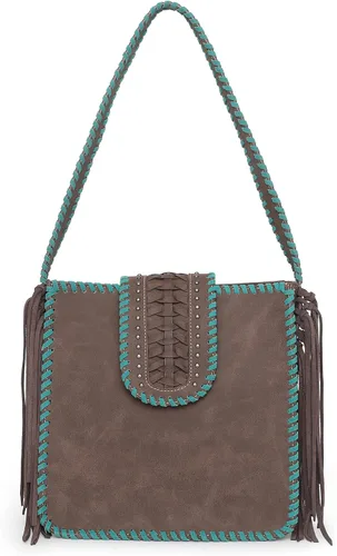 Vista 2 de Montana West Western Hobo - Bolso de mano para mujer, con cartera