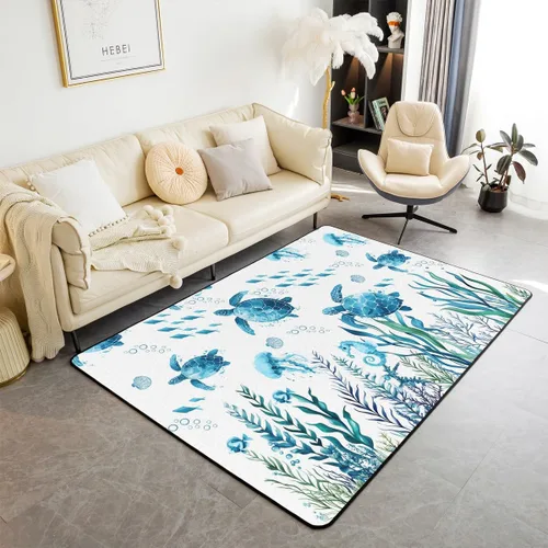 Vista 25 de jejeloiu Cute Mushroom Decor Rugs for Living Room Bedroom for Kids Boys Girls Area Rug 3x5 Botanical Plants Decorative Carpet Cartoon Mushrooms