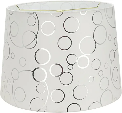 Vista 32 de Aspen Creative 32140 Pantalla de lámpara de construcción araña con forma de imperio de transición de tela dura en lino beige, 12" superior x 14
