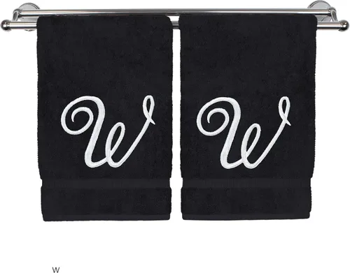Vista 54 de Toalla de mano con monograma, regalo personalizado, 16 x 30 pulgadas, extra absorbente, 100% algodón turco, acabado de rizo suave, para baño, cocina