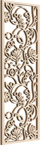Vista 160 de Caspian Paneles de pared de madera con calado decorativo perforado, 9 3/8 pulgadas de ancho x 24 3/8 pulgadas de alto x 1/4 de alto, cereza