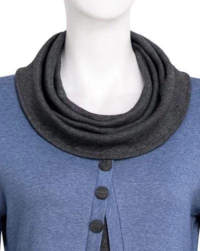 Vista 3 de VALOLIA Blusa holgada de manga larga con cuello vuelto para mujer