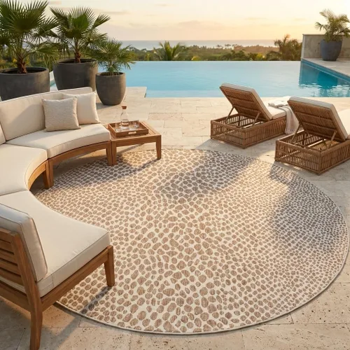 Vista 27 de Unique Loom Outdoor Collection Alfombra de área - Ciudad del Cabo (2' 2' x 3' 1' Rectángulo, Azul/Oliva)