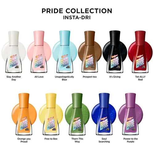 Vista 9 de Sally Hansen Insta-Dri Pride Esmalte de uñas Secado rápido, larga duración, brillo sin rayas Opaco, brillante 764 Slay Another Day