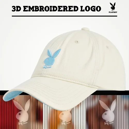 Vista 3 de Concept One Playboy - Gorra de béisbol ajustable de sarga de algodón con ala curvada