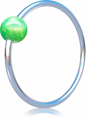Vista 13 de Aretes de ópalo de calibre 20, aretes de aro de oro de 14 quilates, aretes de aro de oro de 0.354 in, aretes de piercing helix