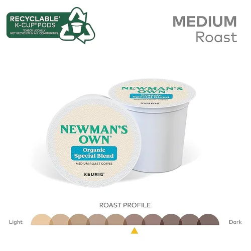 Vista 3 de Newman's Own Café orgánico de mezcla especial, paquete de porciones K-Cup para cafeteras Keurig K-Cup, 12 unidades (paquete de 2)