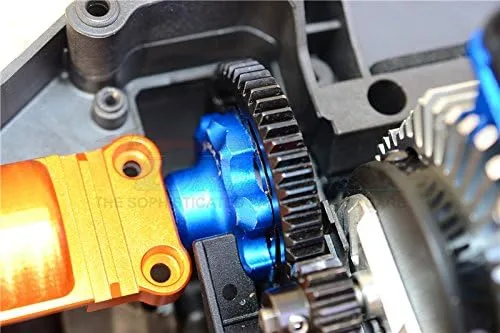 Vista 4 de GPM Para Traxxas X Maxx 4X4 Actualización Parte Aluminio Trasmisión Cush Drive Carcasa Con Eje De Entrada - Juego de 10 Piezas Azul