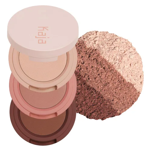 Vista 12 de Kaja Beauty Bento Collection - Trío de sombras de ojos elásticas Tonos rosa ciruela, tamaño de viaje, 01 Rosewater, premio Allure Best of Beauty