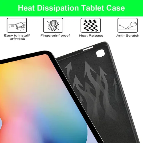 Vista 8 de Funda para teclado para Samsung Galaxy Tab S6 Lite de 10.4 pulgadas 2024 2022/2020 SM-P610/P613/P615/P619, funda para teclado Bluetooth inalámbrico