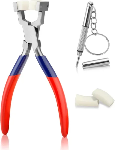 Vista 10 de Kit de reparación de lentes con destornillador y caja de almacenamiento, juego de alicates ópticos para lentes de ojos, alicates de ajuste de gafas