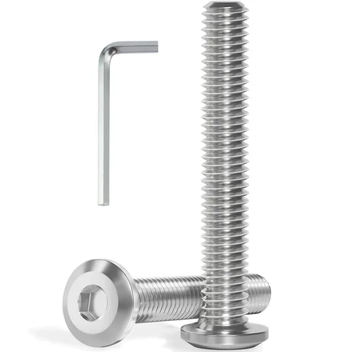 Vista 39 de VGBUY M6-1.0 x 8 mm 100 piezas Tornillos de cabeza plana con casquillo hexagonal, 304 de acero inoxidable 18-8, rosca completa, llave hexagonal