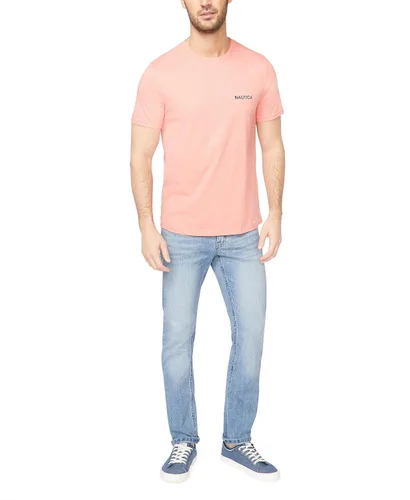 Vista 2 de Nautica - Camiseta de manga corta, color sólido y cuello redondo