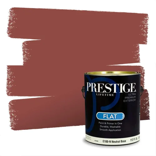 Vista 103 de Prestige Paints Pintura exterior e imprimación en uno, 1 galón, plano, coincidencia comparable de Valspar* Amber Rose*