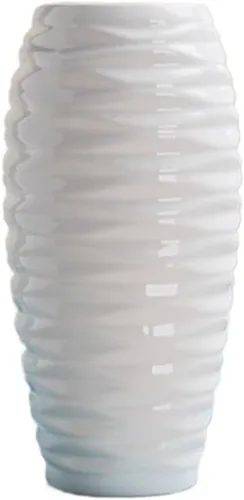 Vista 6 de Florero de cerámica moderno elegante jarrón para decoración de mesa banquete de boda decoración del hogar (azul, 7.9 in)