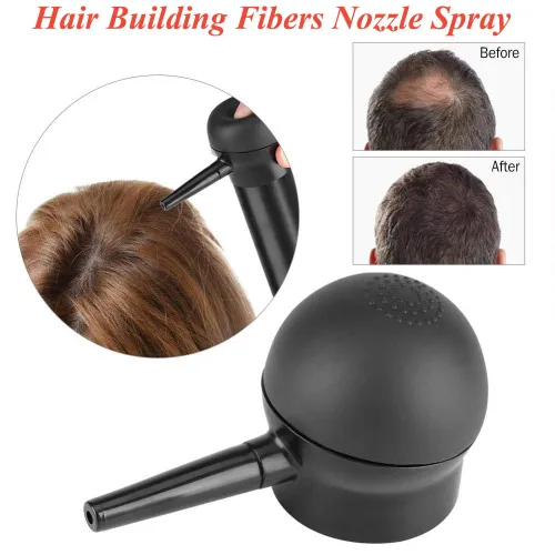 Vista 7 de Aplicador de fibra capilar, boquilla pulverizadora de fibra capilar, herramientas para engrosar el cabello, hombres y mujeres para boquilla