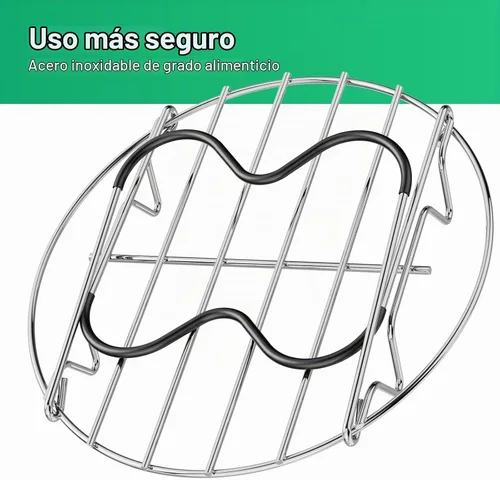Vista 4 de GSlife - Estante de vapor para olla instantánea con mango de silicona - Accesorios de olla instantánea de acero inoxidable, estante de vapor