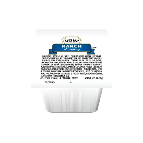 Vista 11 de Heinz Ranch Dressing - Salsa de inmersión de una sola porción (paquete de 60 unidades, tazas de inmersión de 2 onzas)