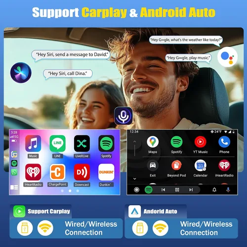 Vista 3 de Estéreo de coche 2+32G para Chevy Silverad Classic 1500 2500 2007 con CarPlay inalámbrico Android Auto, 7 pulgadas Android 13 pantalla táctil
