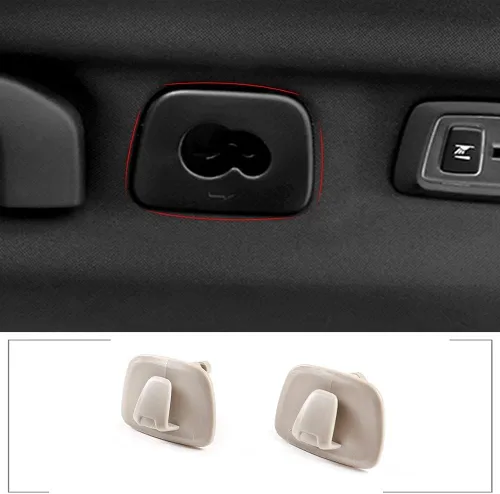 Vista 2 de Ganchos de techo interiores de plástico ABS Percha de ropa Gancho para Volvo V90 S90 XC40 XC60 XC90 2015-2020 (gris)