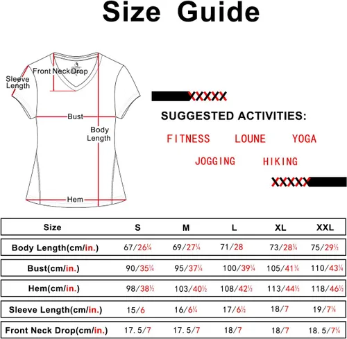 Vista 7 de Icyzone - Camisetas deportivas de cuello en V y manga corta para mujer, ropa de entrenamiento para yoga, correr, acondicionamiento físico y deportes