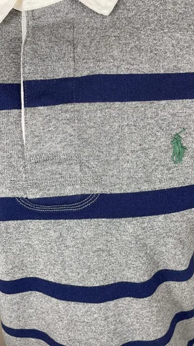Vista 2 de POLO RALPH LAUREN Camisa de rugby de manga larga a rayas de ajuste clásico para hombre