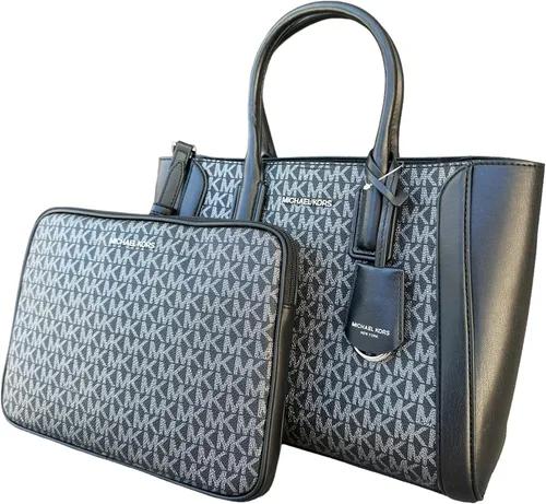 Vista 3 de Michael Kors Kali - Bolso bandolera mediano Signature MK + funda para iPad
