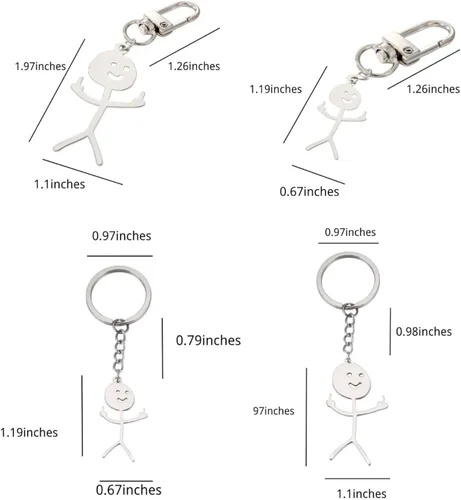 Vista 3 de Fuqimanman2020 Llavero divertido de acero inoxidable con dije de dedo medio, regalo de joyería de amistad, para mujeres, niñas y hombres