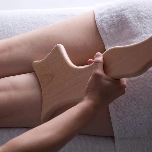 Vista 4 de Herramienta de raspado de madera para drenaje linfático - Herramienta de masaje para inflamación de tejido anticelulítico - Terapia de madera