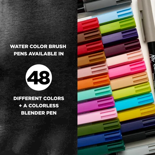 Vista 6 de Sakura XBR-6SA - Juego de 6 pinceles Koi para colorear, gris